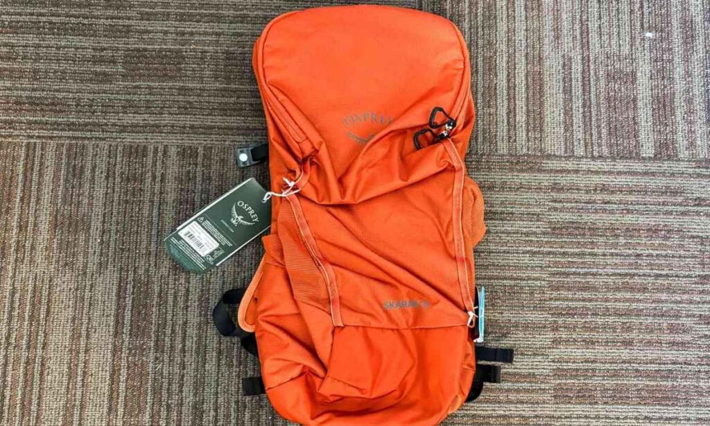 A filled hydration pack