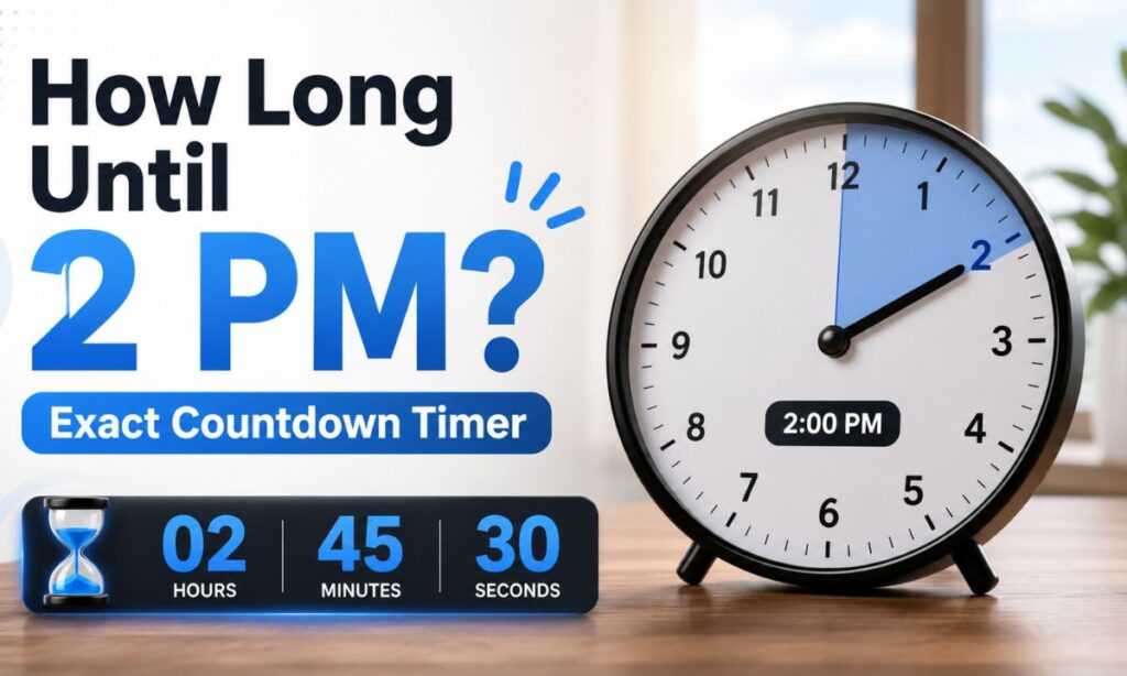How Long Until 2 PM Exact Countdown Timer