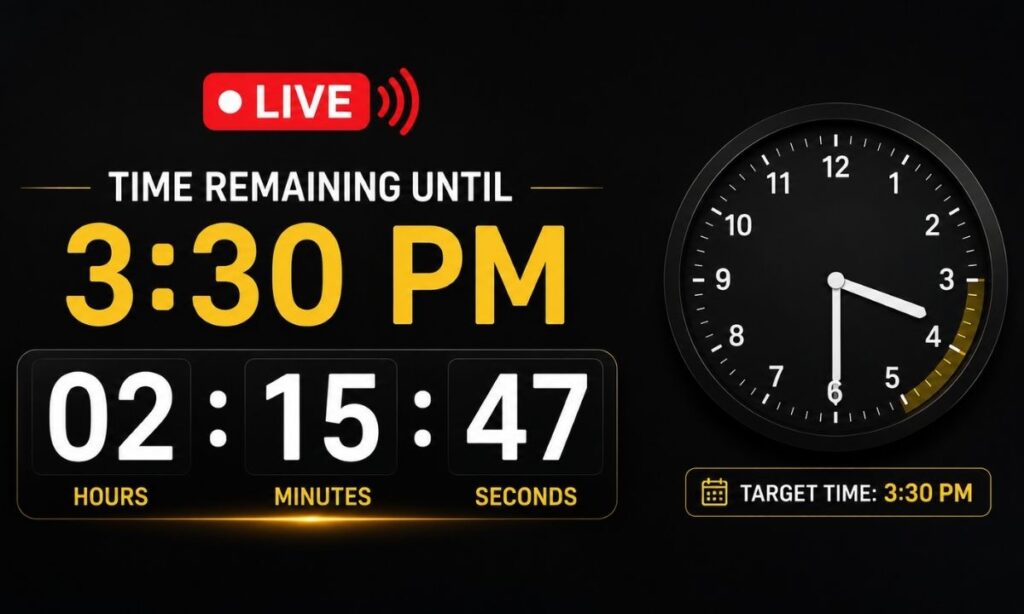 Live Time Remaining Until 330 PM