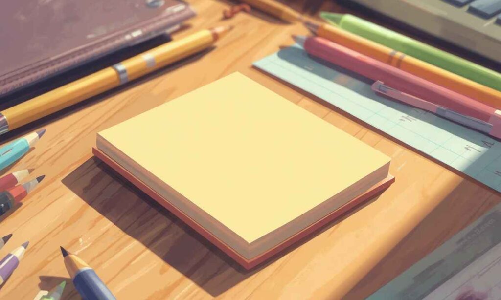 A Small Sticky Notepad