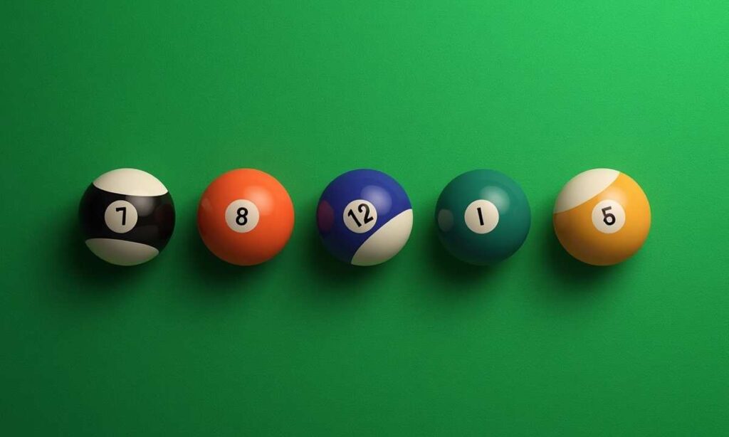 Five Pool Balls in a Straight Line