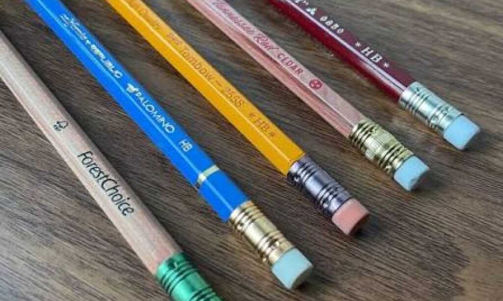  Two Standard Pencils Laid End to End